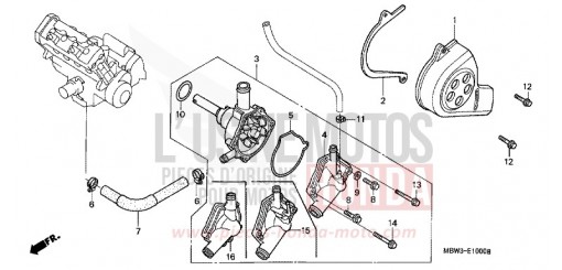 POMPE A EAU CBR600F1 de 2001